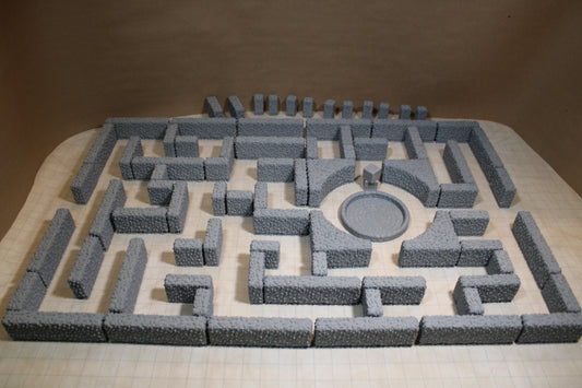 Tabletop Terrain 24x36 Tabletop Hedge Maze Labyrinth 80 Piece Set Dnd RPG Wargame Skirmish 28-32mm
