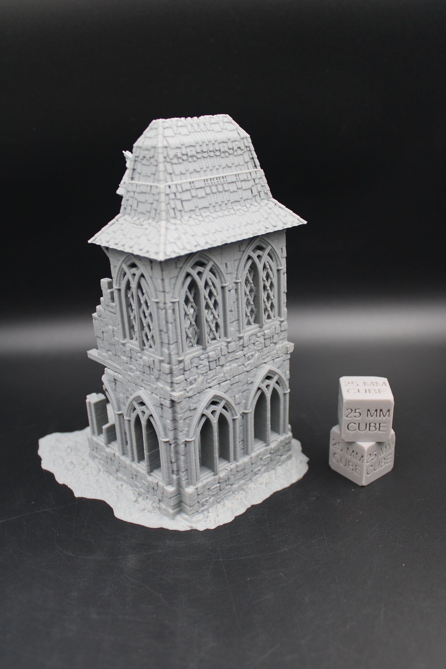 Tabletop Terrain House Ruin 5-1/2x4-1/2x7-1/2 Wargame Skirmish 28mm