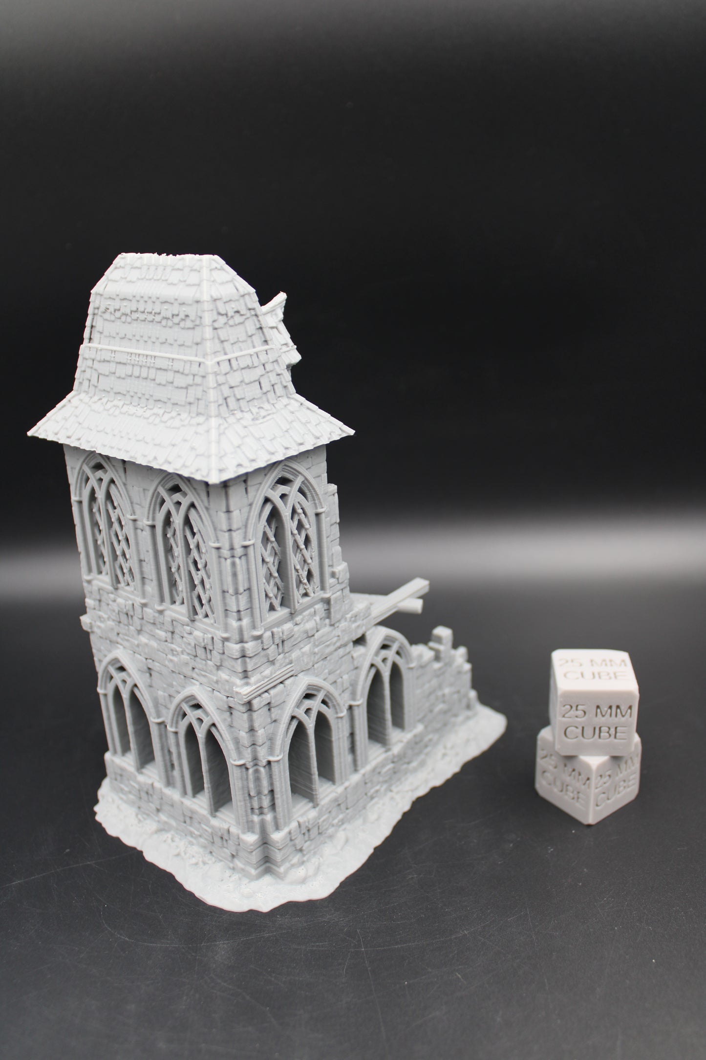 Tabletop Terrain House Ruin 5-1/2x4-1/2x7-1/2 Wargame Skirmish 28mm