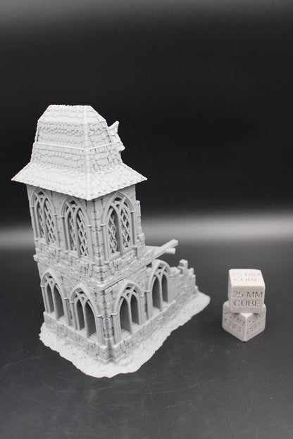 Tabletop Terrain House Ruin 5-1/2x4-1/2x7-1/2 Wargame Skirmish 28mm