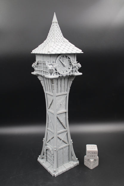 Tabletop Terrain Clock Tower Wargame Skirmish 28mm
