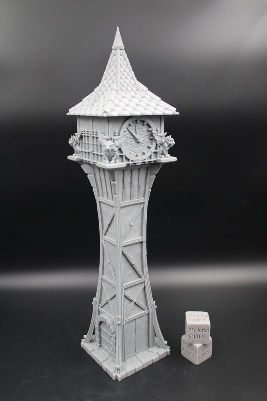 Tabletop Terrain Clock Tower Wargame Skirmish 28mm