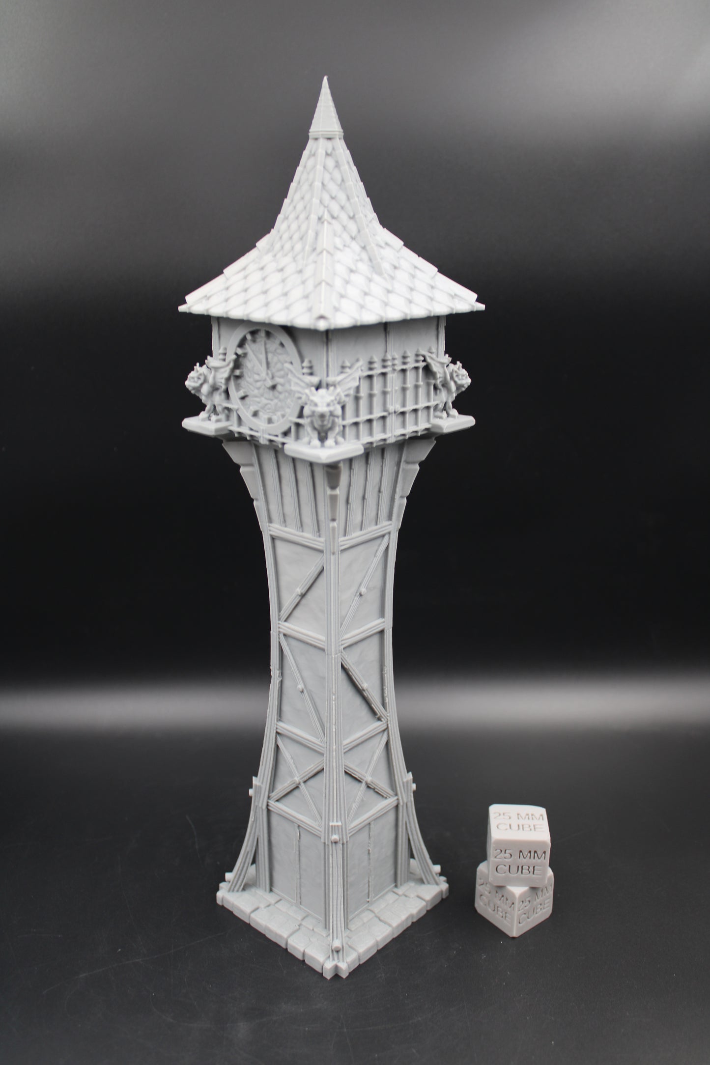 Tabletop Terrain Clock Tower Wargame Skirmish 28mm