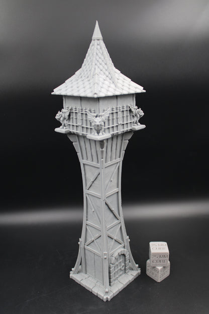 Tabletop Terrain Clock Tower Wargame Skirmish 28mm