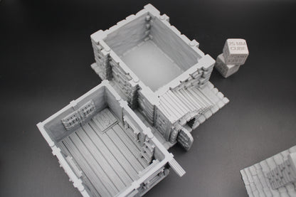 Tabletop Terrain Fantasy Row House No Porch Dnd RPG wargame skirmish 28mm