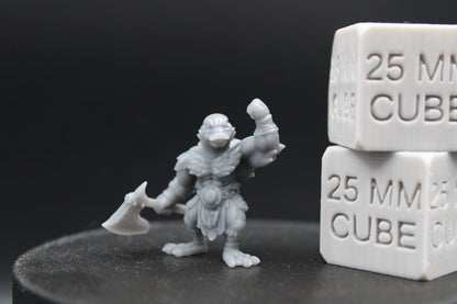 Mallard Duck Barbarian Axe 28-32mm Miniature Dnd Skirmish