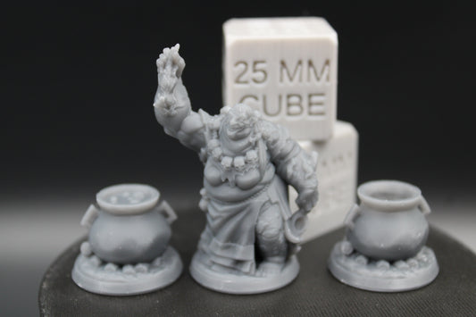 Cook Ogre Witch Hag Female 32mm Miniature Dnd Skirmish