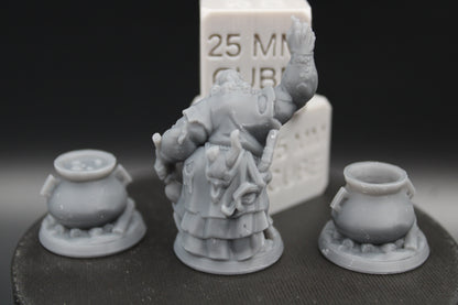 Cook Ogre Witch Hag Female 32mm Miniature Dnd Skirmish
