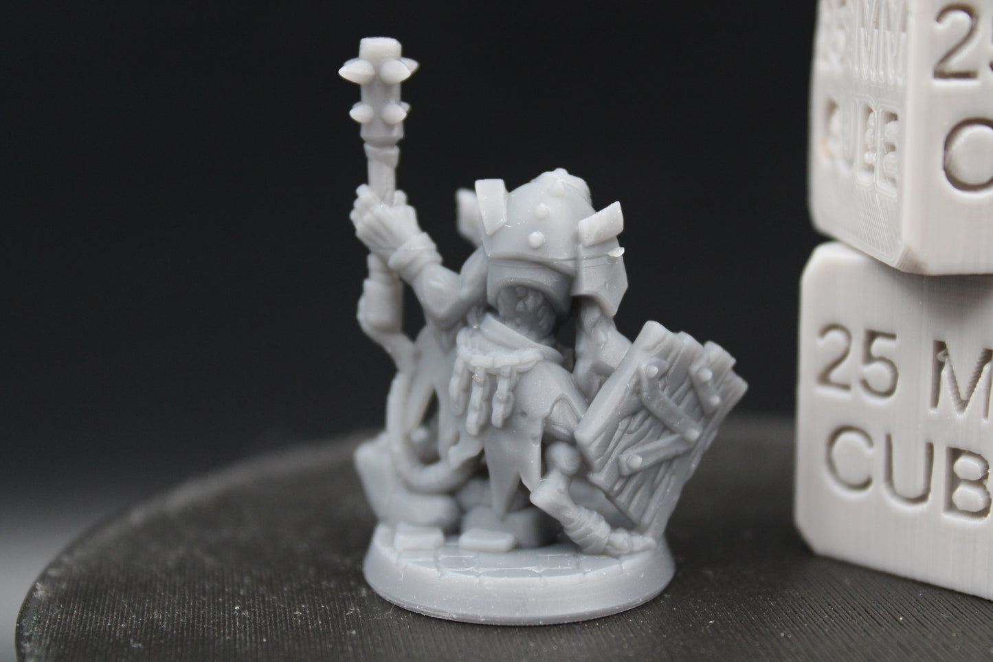 Giant Rat Ratfolk Fighter Spiked Club Shield 32mm Miniature Dnd Skirmish