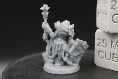 Giant Rat Ratfolk Fighter Spiked Club Shield 32mm Miniature Dnd Skirmish