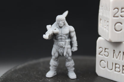 Barbarian Great Sword 6of6 32mm Miniature Dnd Oldhammer HQuest