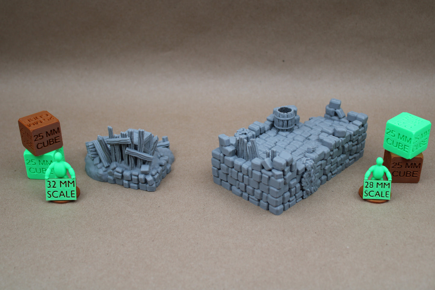 Tabletop Terrain 17 Plus Piece Ruin Scatter Table Set 28mm skirmish rpg wargame
