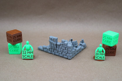 Tabletop Terrain 17 Plus Piece Ruin Scatter Table Set 28mm skirmish rpg wargame