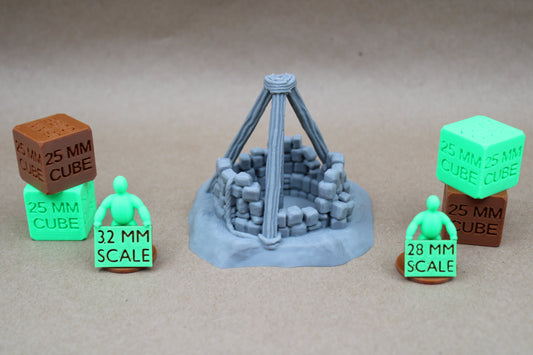 Tabletop Terrain Mine Entrance Shaft Large Well 28mm skirmish rpg wargame