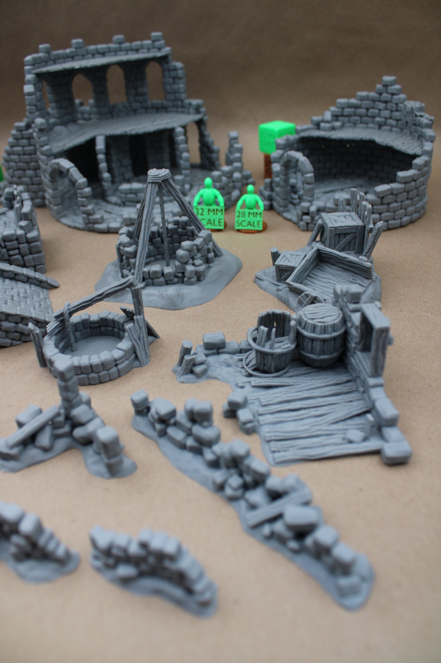 Tabletop Terrain 17 Plus Piece Ruin Scatter Table Set 28mm skirmish rpg wargame