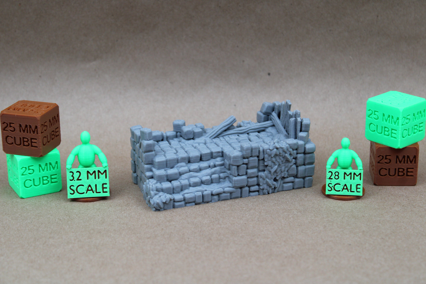 Tabletop Terrain Platform Barricade Stairs Ruin Section 28mm skirmish rpg wargame