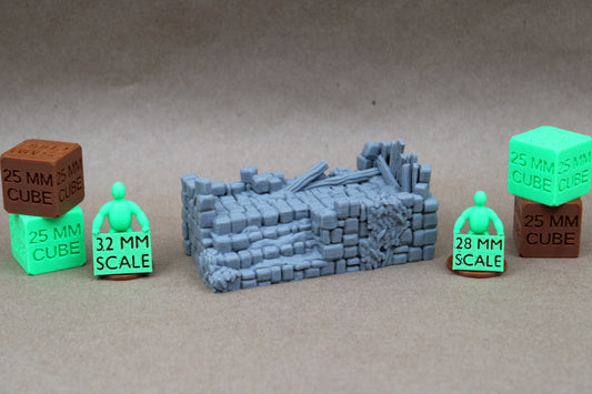 Tabletop Terrain Platform Barricade Stairs Ruin Section 28mm skirmish rpg wargame