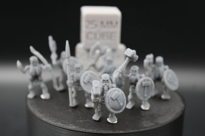 Dwarf Skeleton Horde Set of 7 32mm Miniature Dnd Skirmish HQuest