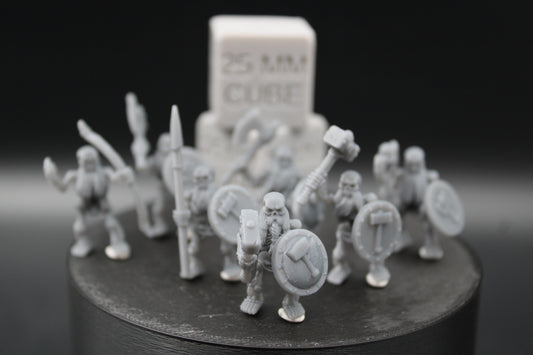 Dwarf Skeleton Horde Set of 7 32mm Miniature Dnd Skirmish HQuest