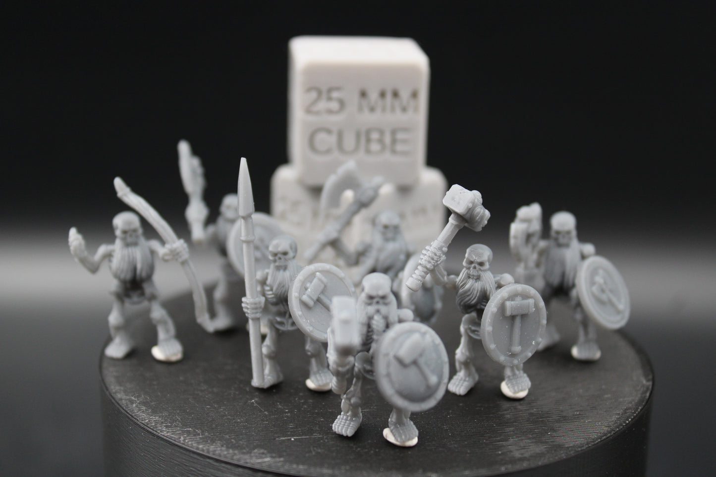 Dwarf Skeleton Horde Set of 7 32mm Miniature Dnd Skirmish HQuest