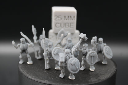 Dwarf Skeleton Horde Set of 7 32mm Miniature Dnd Skirmish HQuest