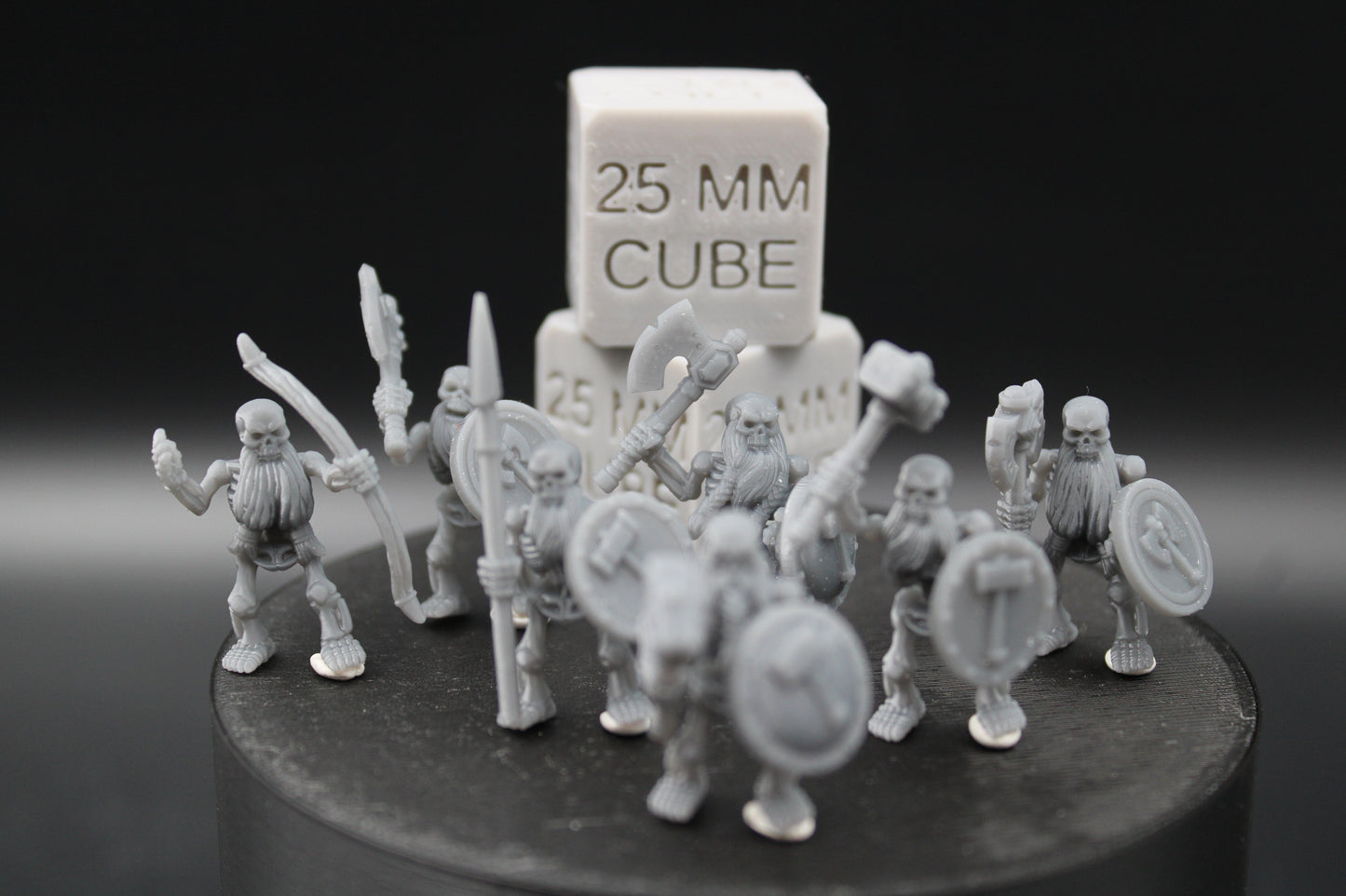 Dwarf Skeleton Horde Set of 7 32mm Miniature Dnd Skirmish HQuest