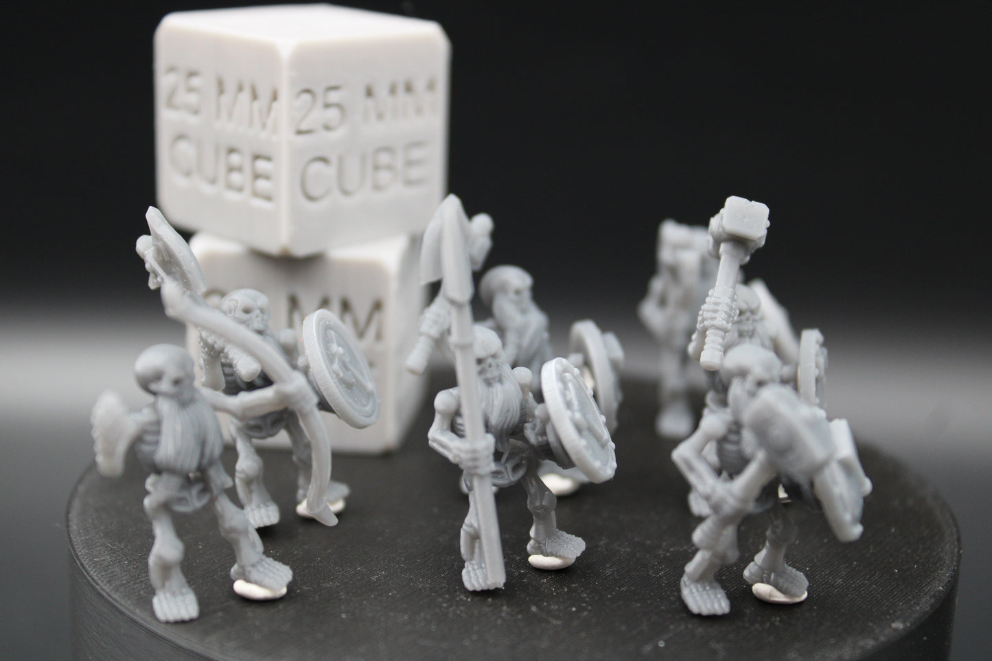 Dwarf Skeleton Horde Set of 7 32mm Miniature Dnd Skirmish HQuest