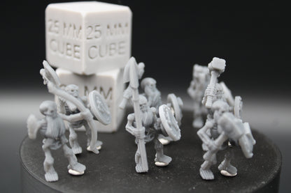 Dwarf Skeleton Horde Set of 7 32mm Miniature Dnd Skirmish HQuest