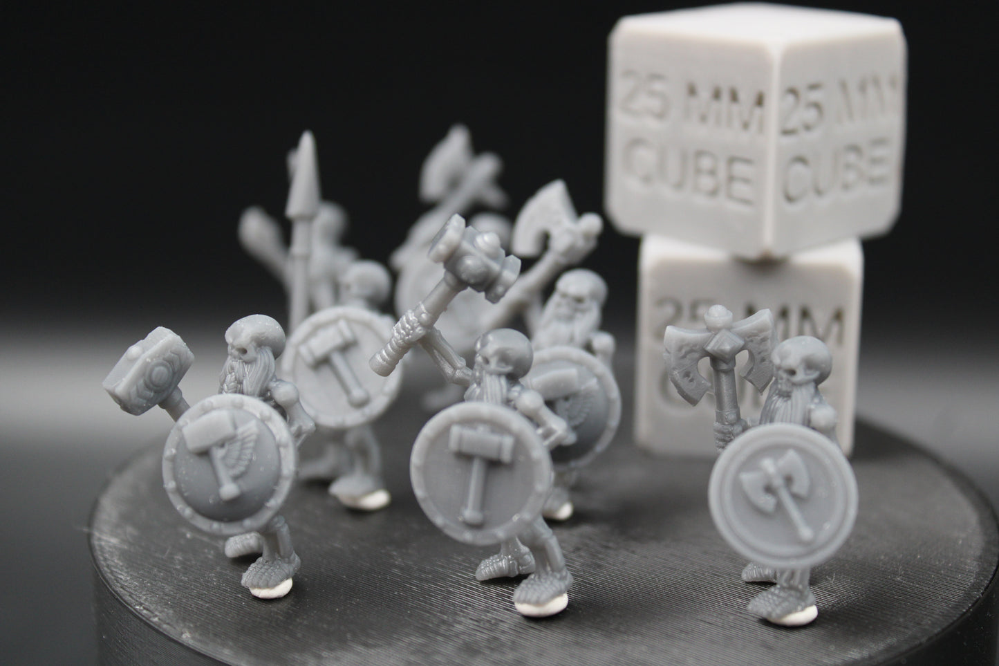 Dwarf Skeleton Horde Set of 7 32mm Miniature Dnd Skirmish HQuest