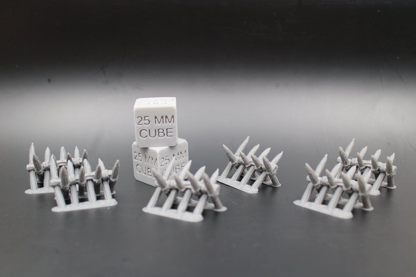 Tabletop Terrain Fantasy Spiked Barricade Scatter Set of 6 Ruin Dnd RPG wargame skirmish 28-32mm