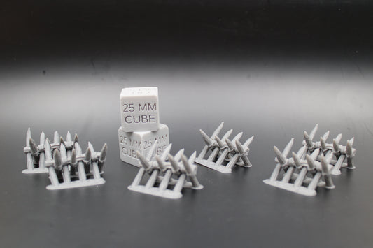 Tabletop Terrain Fantasy Spiked Barricade Scatter Set of 6 Ruin Dnd RPG wargame skirmish 28-32mm