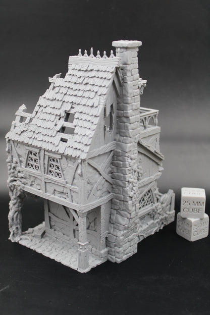 Tabletop Terrain Ruin Healers House Witch Wizard Druid Dnd RPG wargame skirmish 28mm