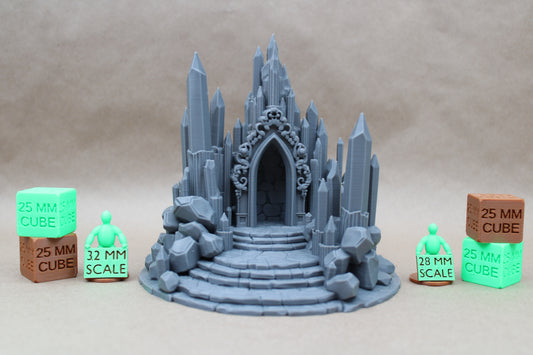 Tabletop Terrain Magical Crystal Cave Dungeon Entrance 28mm skirmish rpg wargame