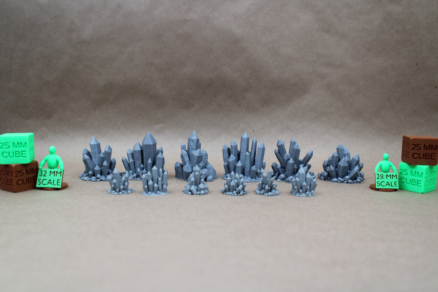 Tabletop Terrain Magical Crystal Scatter Set Piles 28mm skirmish rpg wargame