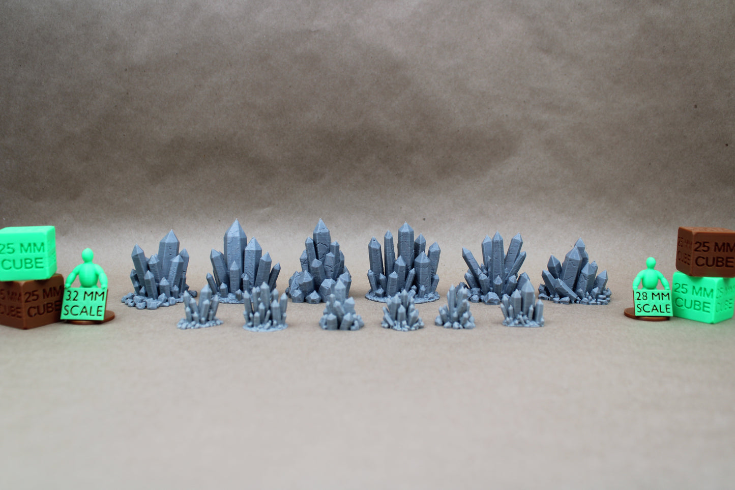 Tabletop Terrain Magical Crystal Scatter Set Piles 28mm skirmish rpg wargame