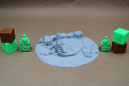 Tabletop Terrain Ancient Dragon Bones Skeleton Stones 28mm skirmish rpg wargame