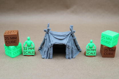 Tabletop Terrain Tent Command Chief Barbarian Orc Goblin 28mm skirmish rpg wargame
