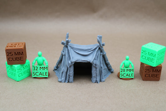 Tabletop Terrain Tent Command Chief Barbarian Orc Goblin 28mm skirmish rpg wargame
