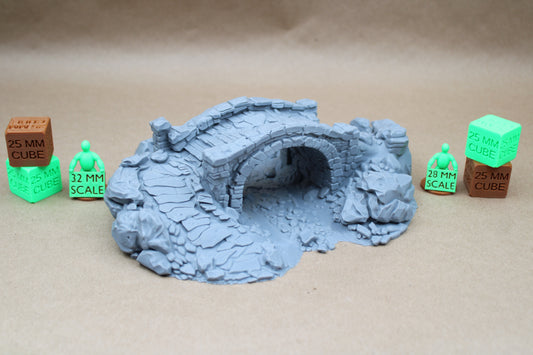Tabletop Terrain Stone Rock Bridge Creek Stream River Bed Dry 28mm skirmish rpg wargame