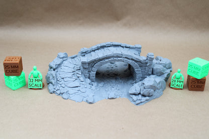 Tabletop Terrain Stone Rock Bridge Creek Stream River Bed Dry 28mm skirmish rpg wargame