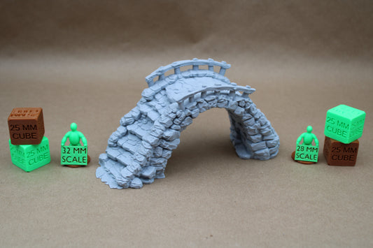 Tabletop Terrain Stone Rock Bridge Tall Stairs Steps Railing 28mm skirmish rpg wargame