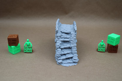 Tabletop Terrain Stone Rock Bridge Tall Stairs Steps Railing 28mm skirmish rpg wargame