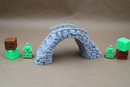 Tabletop Terrain Stone Rock Bridge Tall Stairs Steps Railing 28mm skirmish rpg wargame