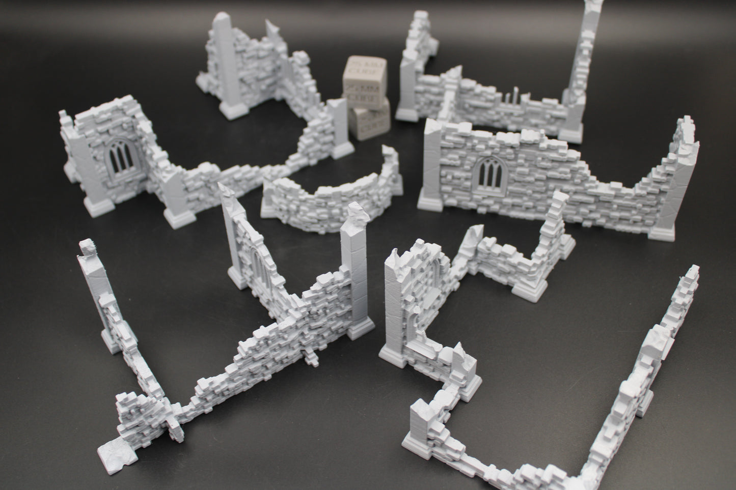 Tabletop Terrain Scatter Ruin Walls Set B Dnd RPG wargame skirmish 28-32mm