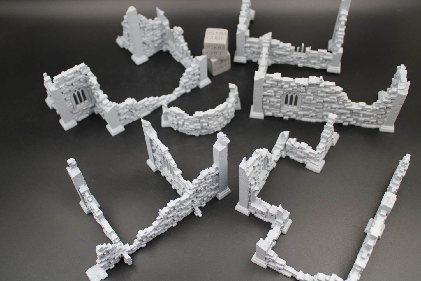Tabletop Terrain Scatter Ruin Walls Set B Dnd RPG wargame skirmish 28-32mm