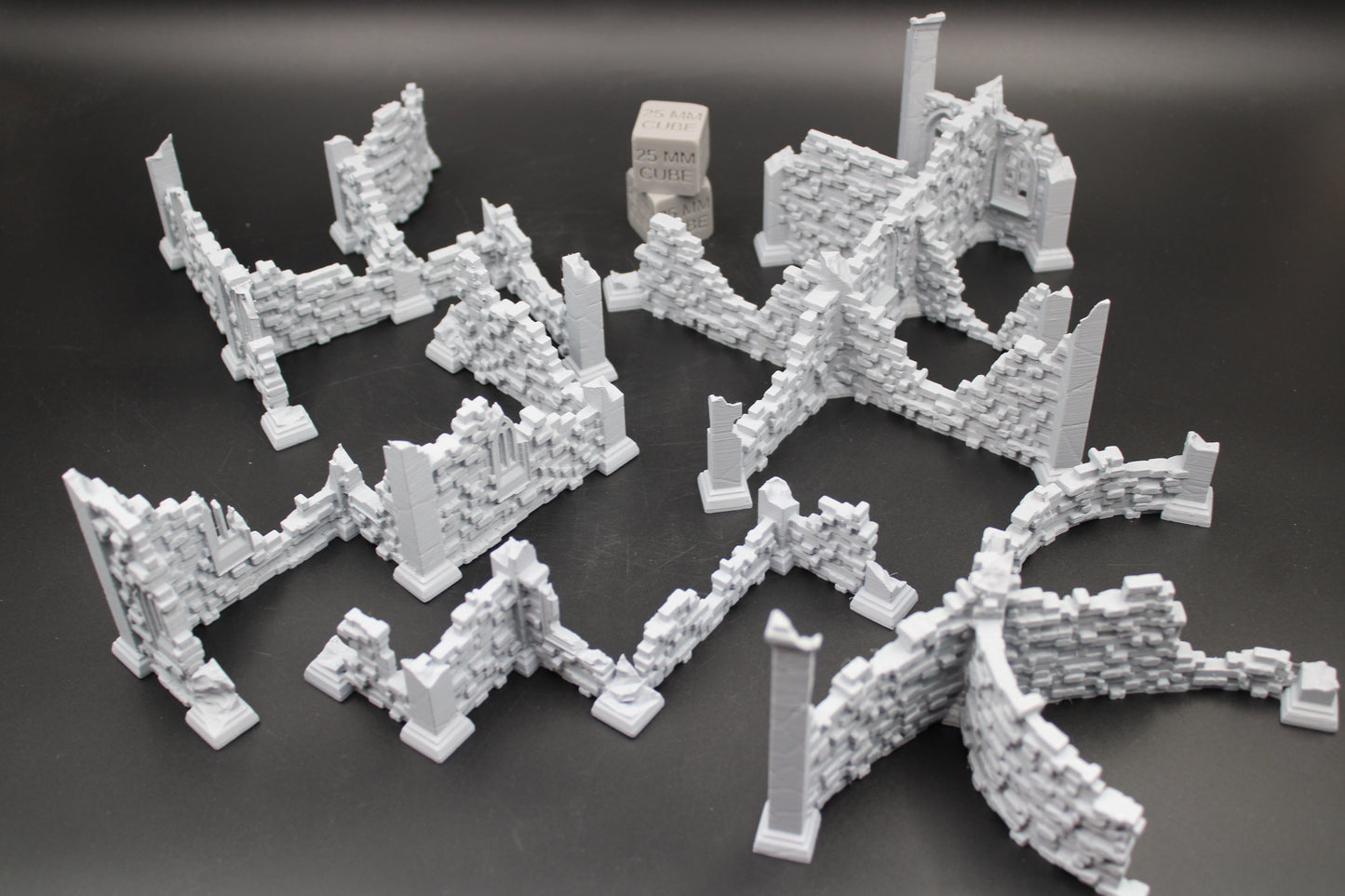 Tabletop Terrain Scatter Ruin Walls Set D Dnd RPG wargame skirmish 28-32mm