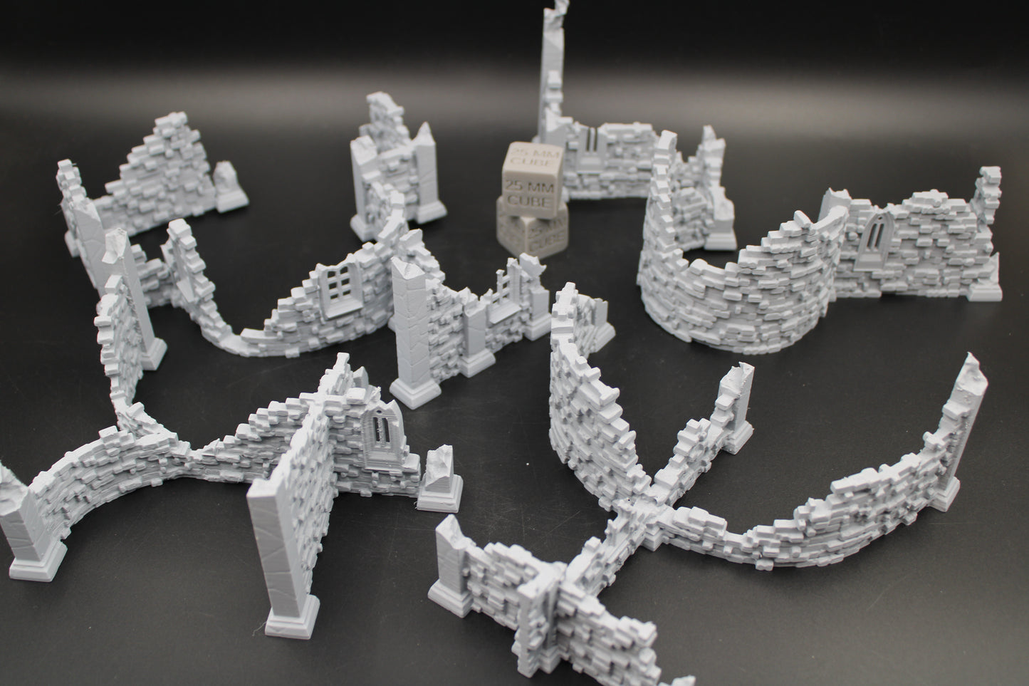 Tabletop Terrain Scatter Ruin Walls Set F Dnd RPG wargame skirmish 28-32mm