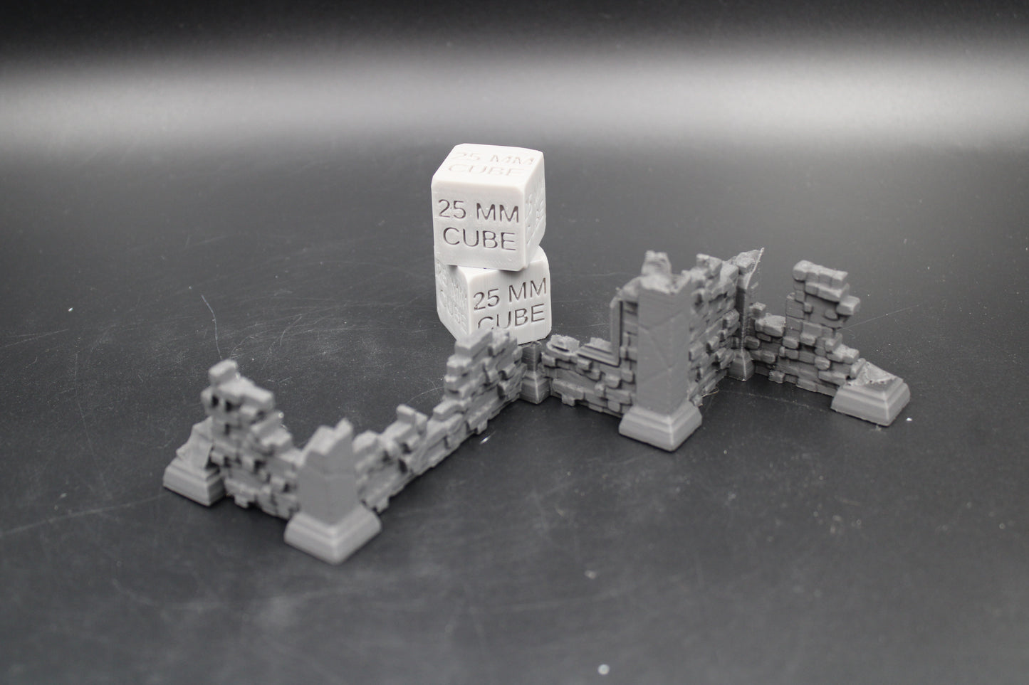 Tabletop Terrain Scatter Ruin Walls Straight Corners Long Dnd RPG wargame skirmish 28-32mm