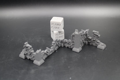 Tabletop Terrain Scatter Ruin Walls Straight Corners Long Dnd RPG wargame skirmish 28-32mm