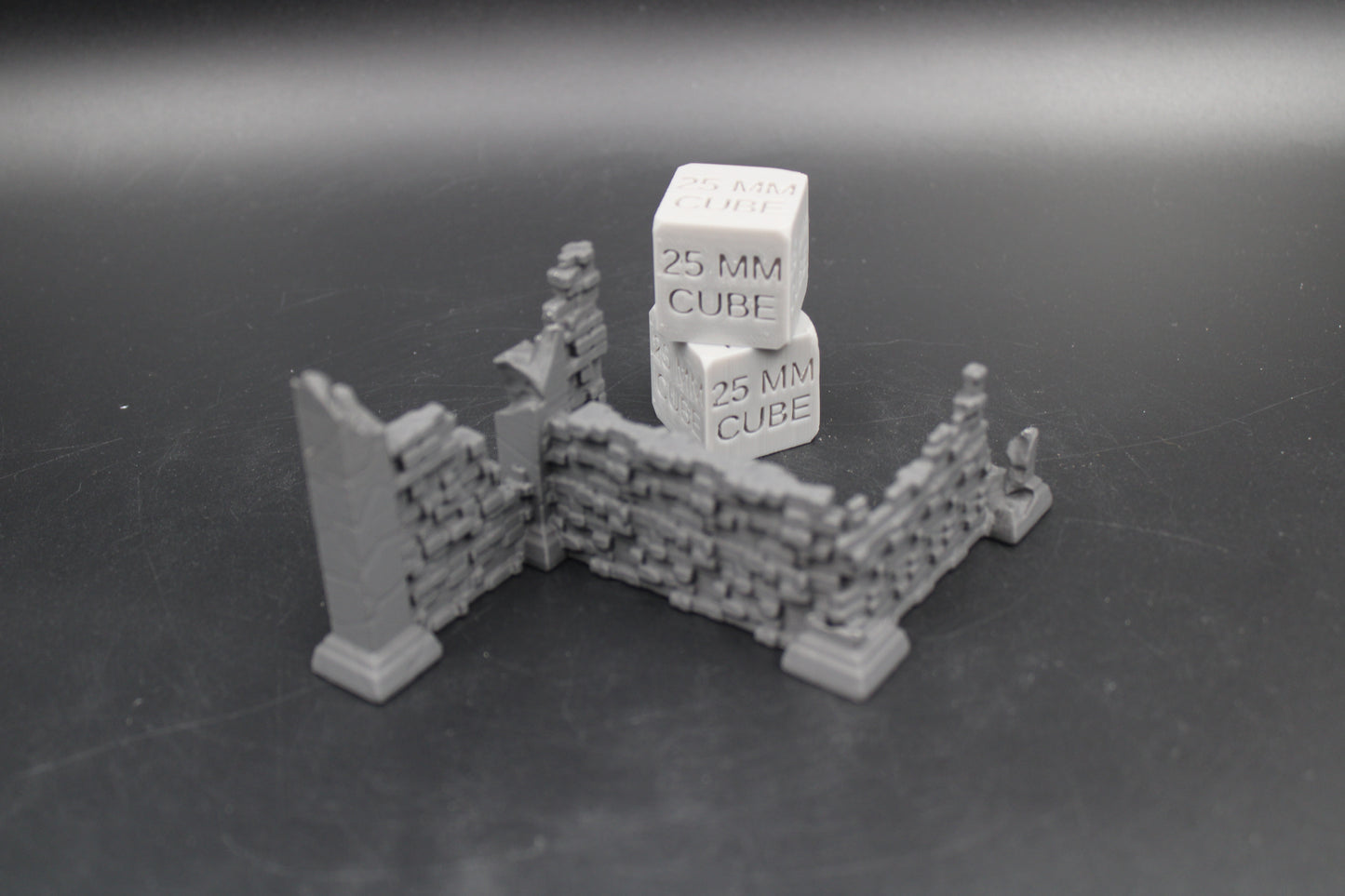 Tabletop Terrain Scatter Ruin Walls Straight Corners Short Dnd RPG wargame skirmish 28-32mm
